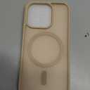 SUPFINE Magnetic for iPhone 15 Pro Case(Compatible with MagSafe)(Military Grade Drop Protection) Slim Translucent Matte Shockproof with Anti-Fingerprint Phone Case,Desert Gold