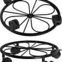 2 Pack Rolling Plant Stands with Wheels - 10.24" Plant Caddy, 360 Rotatable and Lockable Plant Rollers, 80LB Weight Capacity, Plant Tray with Casters for Indoor Outdoor Wine Cellar.