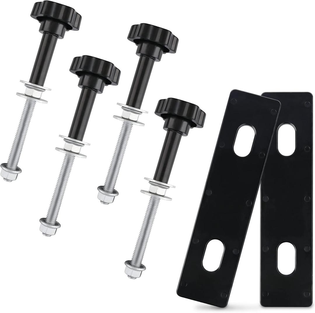 ZESUPER Traction Board Mount Pins Lockable Recovery Board Mount Kit,Universal Bracket for Traction Tracks,Adjustable Support Brackets for Roof Rack,Easy-to-Install Recovery Board Mount 4PCS
