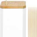 Toothpick Holders 1 Pack with 2400 Picks,Round Toothpicks Double-Side Point for Teeth,Food Pick,Appetizers,Cocktails Fruits,Olive&DIY Craft.
