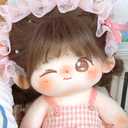 CALEMBOU Plush Doll, 20cm Cute Cotton Dolls with Skeleton, Anime Plushies Soft Stuffed Dress Up Doll, Kawaii Plush Toys Rag Dolls with Clothes Birthday Gift for Girls (Doll&Clothes-Winkii)