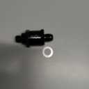 M12x1.5 Metric to 6AN Male Non Return One Way EFI Inline Check Valve Fitting Aluminum Black