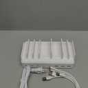 300W Charging Station for Multiple Devices, 8 Port Multi USB C Fast Charger Station Dock for MacBook iPhone 16/15/14/13/12 Samsung Pixel Series iPad, White (6 Mixed Short Cables Included)