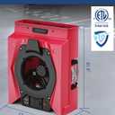 ALORAIR Zeus 900 Air Mover Commercial Blower for Carpets, Walls, Plumbing Use, Variable Speed Floor Blower Fan, 950 CFM with 1.8 Amps, Circuit Breaker Protection,on-Board Duplex GFCI, Red