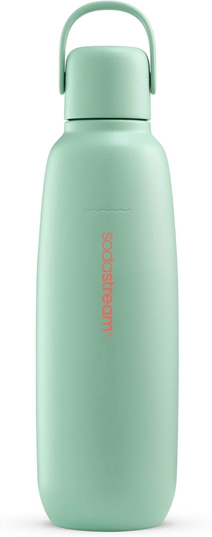 sodastream Fizz & Go Cool - All Metal Bottle (Mint) Carbonating Bottle Capacity, 0.9L