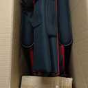 Medline Ultra Lightweight Transport Wheelchair for Adults, Foldable, 19-Inch Seat Width, Red Frame, Black Upholstery