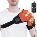 UTK Far Infrared Shoulder Heating Pad, Hot to 159, Gift for Men, Heating Pads for Rotator Cuff Pain Relief, 24 Timers, Auto-Off, 24 Natural Jade, 27-52" Adjustable Size Shoulder Wrap