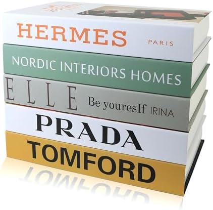 PTShadow 2 Pcs Decorative books Aesthetic Chic Faux Book Set for Room Décor,Modern Home Decor Coffee Table Decor