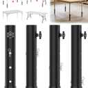 4pk Folding Table Risers,3 Level Heavy-Duty Carbon Steel Folding Table Leg Extensions Risers for Bent and Straight table legs,Table Lifts Risers improve your PainRelieves Back Painriser up to 5.8")