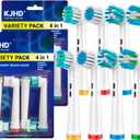 Replacement Heads for Oral B Braun Variety Pack of 8 PCS Floss Cross Sensitive Soft Precise Electric Toothbrush Heads Tooth Brush Head Refill Compatible with Oral-B [KJHD]