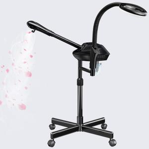 Professional Facial Steamer on Wheels,2 in 1 Face Steamer with 5X Magnifying Lamp and Ozone Function for Home and Beauty Spa Use