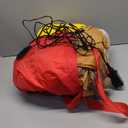 DomKom 12FT Christmas Inflatables Black Santa Sleigh, Black Santa Claus on Sleigh with Five Reindeers Blow up Giant Yard Decoration, Outdoor Built-in LED Lights Party Lawn Holiday Winter Decor Outside