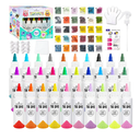 Pack Of 2 30 Colors Tie Dye Kit, Tie Dye Set for Kids, Pre-Filled Tye Dye Bottles, Non Toxic Permanent Fabric Dye Art Set, Easy DIY Fabric Art - Create Fun (30 Colors)