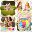 Gralima 18 Pack Easter Eggs with Stress Relief Balls, Easter Basket Stuffers Squeeze Sensory Squishy Balls Fidget Toys for Kids, Easter Eggs Hunt Party Favors Classroom Prizes