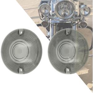 Flat Turn Signal Light Smoke Lens Cover 3.25" Fit For Harley Touring Road King Electra Glides Ultra Glide Road Glide Street Glide 1986-up 2pc