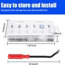 100 PCS Car Bumper Retainer Clips, 6.3mm 8mm 9mm 10mm Nylon Fasteners Rivet, Screws Replacement Kit with Remover Tool, Car Universal Snap Clips (Black & White)