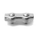 QWORK Cable Clamp, 50 Pcs M3 Stainless Steel Duplex 2 Post Wire Rope Clamps for 1/16" - 1/8" Diameter Wire Rope