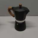 Mongdio Stovetop Espresso Maker Moka Pot, Cuban Coffee Maker Stove top coffee maker Moka Italian Espresso Greca Coffee Maker Brewer Percolator, 6 Espresso Cups, 10 oz - Black