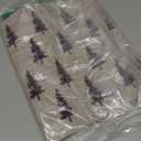 Artoid Mode Xmas Tree Christmas Vinyl Placemats Set of 6, 12x18 Inch Washable Plastic PVC Non-Slip Woven Winter Table Mats for Party Kitchen Dining Decor (Beige)