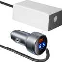 Starlink Mini Cigarette Lighter Adapter USB C, 3 in 1, Starlink Mini Voltage Step Up Cord, 36V 1.67A Output, 12V-36V Input, 18 AWG, Portable