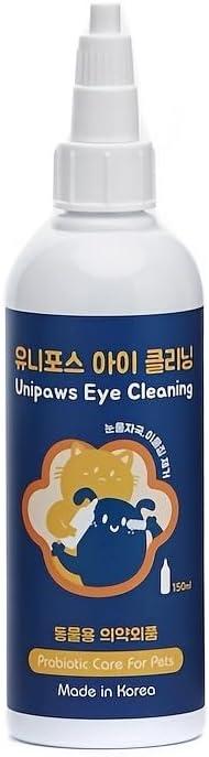 UNIPAWS Pet Tear Stain Remover & Eye Area Cleaner  Vet-Recommended Grooming Solution for Dogs & Cats  Reduces Stains, Comforts Watery, Itchy Eyes  Probiotic & Plant-Based Formula, 5.1 fl oz