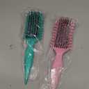 Curly Hair Brush Candybrush Curl Defining Brush for Detangling Shaping and Defining Curls for Women, Men, Wet & Dry Hair (Green Pink)