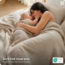 Bedsure Muslin Duvet Cover King Size - 100% Cotton 3-Layer Gauze Duvet Cover PureWoven Ultra-Soft & Breathable Bedding Set with Zipper Closure and 8 Corner Ties (Light Brown, King, 104"x90")