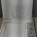 Farmhouse Narrow Side Table with Charging Station - 3-Tier End Table with USB & Outlets Compact Bedside Storage Table for Small Spaces, Multi-Functional Accent Table for Bedroom, Couch Corner Entryway (White-glass)