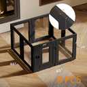 Yunphia Clear Acrylic Indoor Dog Playpen, 8 Panels, 24 in H for Small Dogs