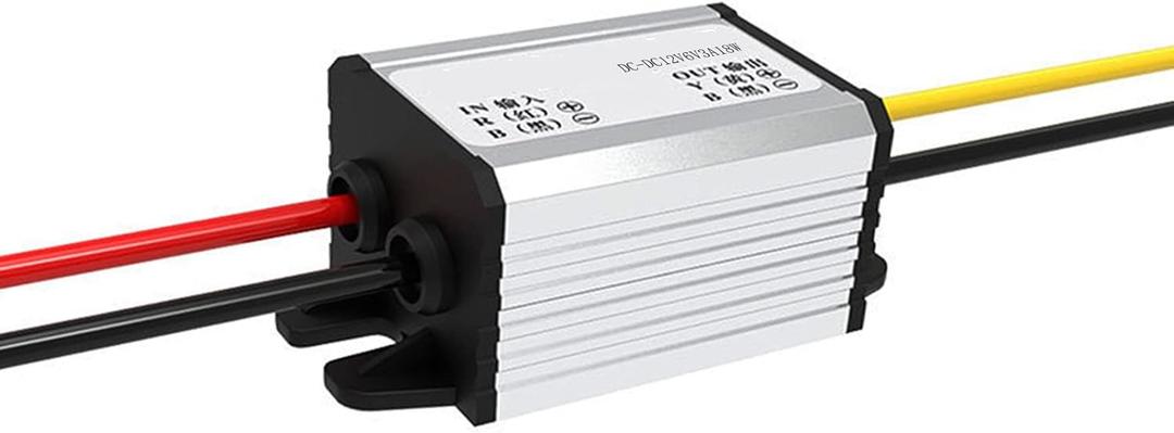 12v to 6v Converter DC Step Down Buck Voltage Regulator DC Transformer Power Supply 3A 18W Waterproof Car Converter Compatible with Led Light Car Truck Boat