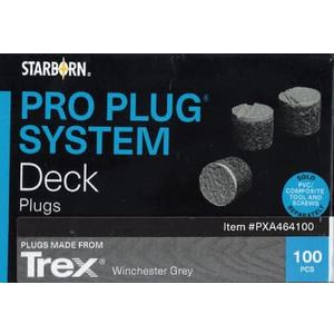 Starborn Pro Plug System Winchester Grey Composite Boards, Covers 25 Sq Ft Includes Plugs Only