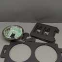 Vantic Elevated Dog Bowls, Adjustable Raised Dog Bowl Stand for Small Puppy and Cats, Sturdy Bamboo Pet Food Feeder with 2 Stainless Steel Dishes, Gray (Grey)