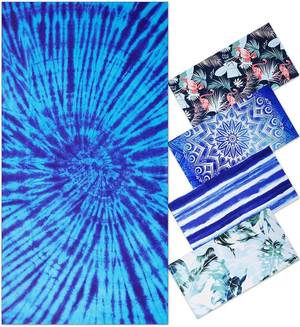 Genovega Oversized Terry Beach Towel 36 x 72 in Soft Extra Large XL Big Pool Towels Adults Clearance Blanket Travel Essentials Cruise Accessories Must Haves Vacation Stuff Lounge Chair Cover Bohemian