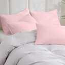ZPECC Pillow Cases Standard Size Set of 12, 20x26 Envelope Closure Pillowcases, Soft Plain Brushed Microfiber Covers Hypoallergenic Breathable, Pink