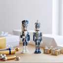 Blue and White Nutcracker Ornaments Set | Festive Blue Christmas Decorations for Tree & Home - This Wooden Hanging Decor Set Brings Holiday Cheer to Your Xmas Crafts and Festivities