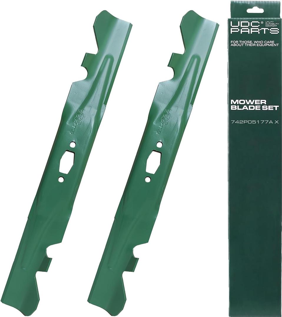 UDC Parts 742P05177A-X S-Shape Mower Blades Replacement for Cub Cadet 42 Inch ZTS1-42 742P05177 raftsman Z5200 Blades T2200 Z3200 T2200K Riding Mower / 2 Pack Gator Mulching