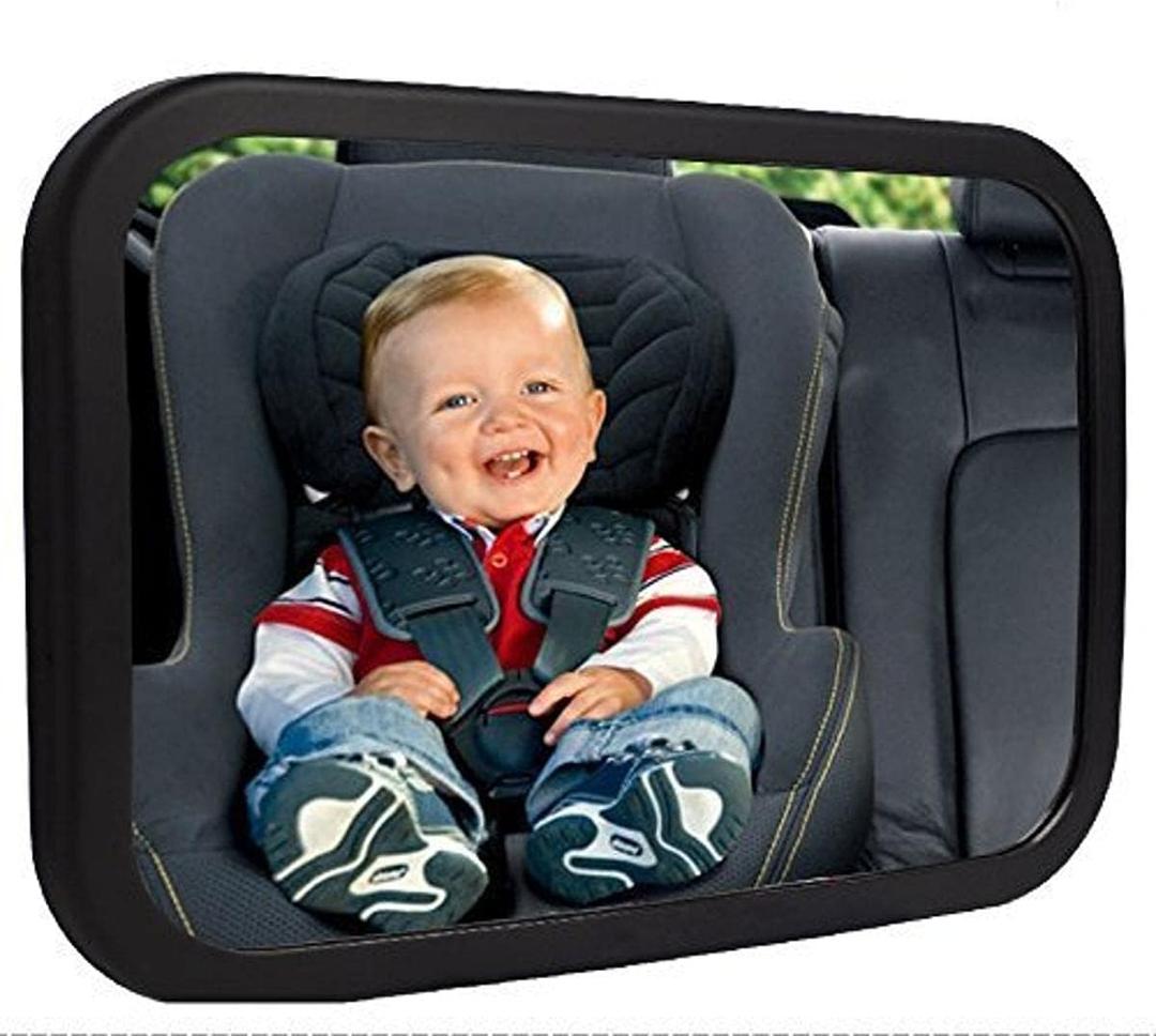 Shynerk Baby Car Mirror, Rear Facing Car Seat Mirror Safety for Infant Newborn, Baby Mirror with Wide Rearview & 360 Rotation, Shatterproof & Easy Assembled Crash Tested (Black)