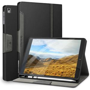 Antbox Case for iPad Air 2/iPad 6th/5th Generation(9.7'')/Pro 9.7''/Air 1 Vegan Leather Case with Pencil Holder Auto Sleep/Wake Function Smart Cover for iPad 9.7'' (Black)