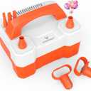 ETENWOLF Electric Balloon Pump for All Balloons 110V 600W Balloon Blower for Party Metalic Latex 260q Foil Balloons, Balloon Inflator for Birthday Decorations (Orange)