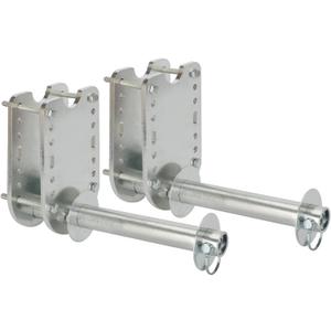 2 Pack Boat Lift Wheel Kit, Adjustable Boat Lift Wheel Bracket,Aluminum Mounting Plate and Stainless Steel Axles, Boat Lift Fixed Wheel Kit Fits Most Lifts(Wheels not Included)