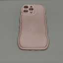 FABSPARK Phone Case for iPhone 16 Pro Max Case,Simple Wave Design Wavy Frame Soft Silicone Aesthetic for iPhone 16 Pro Max,Light Pink