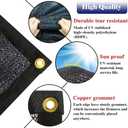 10x30 Ft Shade Cloth for Garden, 90% Black Sun Shade Fabric with Grommets for Plants Heat Protection, Outdoor Sunblock Mesh Cover for Greenhouse, Balcony, Deck, Porch, Carport, Pool