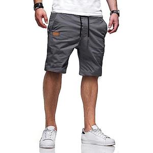 JMIERR Mens Casual Shorts - Cotton Drawstring Summer Beach Stretch Twill Chino Golf Shorts, Size: 40