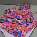 AI'MAGE Women High Waisted Bikini Sets Tummy Control Swimsuits Two Piece Swim Suits 2025 V-Neck Halter Ruched Bathing Suits Size 2XL