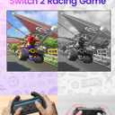 WEOTOO Steering Wheel Compatible with Switch 2 JoyCon Controller, 2 Pack Racing Wheels Compatible with Switch 2 JoyCon Accessories, Realistic Racing Experience with Comfortable Grip  Black