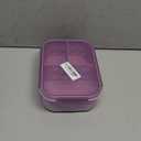 SEVENY Bento Box Adult Lunch Box, Ideal Leak-Proof Lunch Box for Women, BPA-Free Natural Wheat Fiber Material, Reusable Meal Prep Container for Body Builders Purple