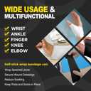 3 x OK TAPE 12 Rolls Self Adhesive Bandage Wrap, Elastic Athletic Tape, Self Stick Bandage Tape, Vet Wrap, Medical Wrap for Wrist, Feet, 2" x 5 Yards - Black