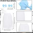 Halloween Fast Food Costume Women Include Red Wig White Half Waist Apron Long Arm Warmer Gloves Striped High Knee Socks for Deluxe Halloween Cosplay