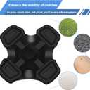 3/4 Inch Self Standing Rubber Cane Tips, Heavy Duty Non Slip Quad Base Walking Cane Tips, Durable 4 Prong Cane Tip Replacement, Rubber Tips for Canes and Walking Sticks, Cane Accessories for Seniors (Black)