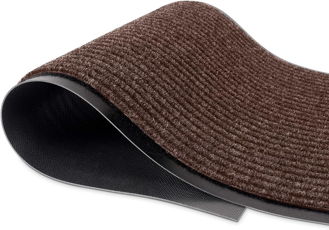 MaxMat Extra Large Commercial Floor Mat, 3 x 5 Feet Heavy Duty, Waterproof, Low-Profile, Easy to Clean, Rubber Entry Mat (Brown, 3 x 5 Feet)